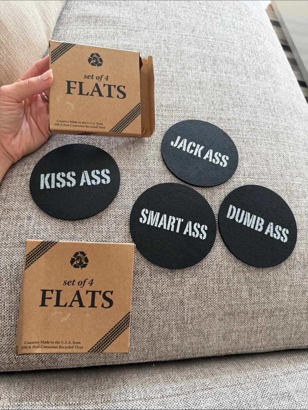 🗽NIB 8 Coasters Novelty Set♻️